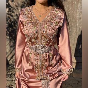 Moroccan Belt For Women's Wedding Dress Silver Metal Chain Adjustable Length